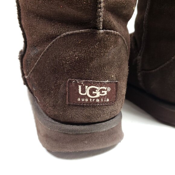 UGG Australia Women's Size 7 Brown Suede Leather Boots - Picture 7 of 10